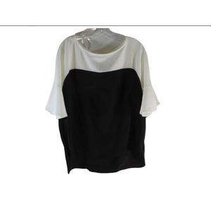 Calvin Klein - Blouse - Black & White - Women's Size L - New W/Tag